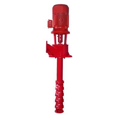 Czerwona pionowa pompa turbinowa typu Jockey z długim wałem, wysokoprężna pompa przeciwpożarowa